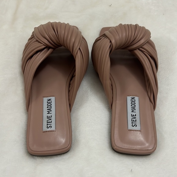 Steve Madden Womens Mentor Faux Leather Slide Sandals Flats size 6 - Picture 7 of 9